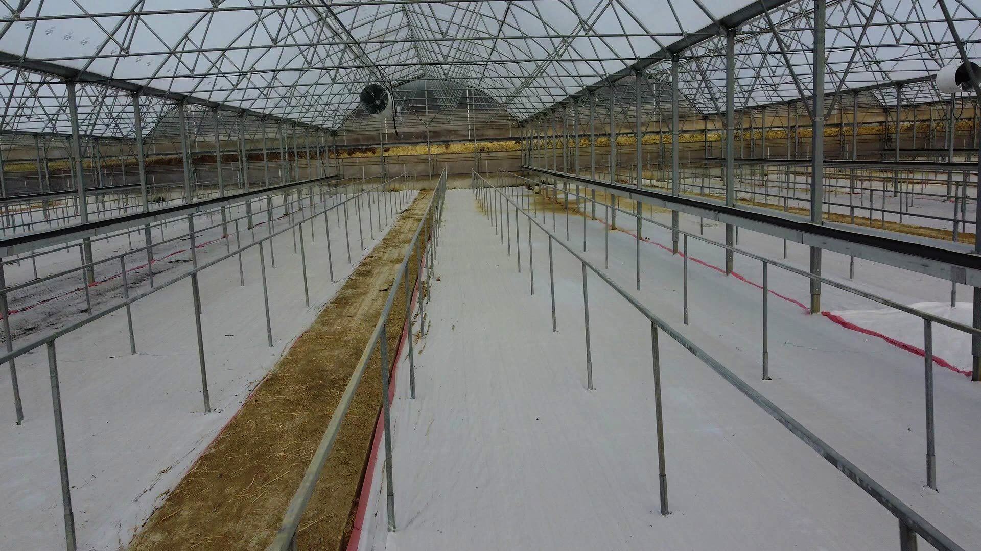 A growing bay at Tibbi Silivri, ground-covered and serviced, awaiting first planting.