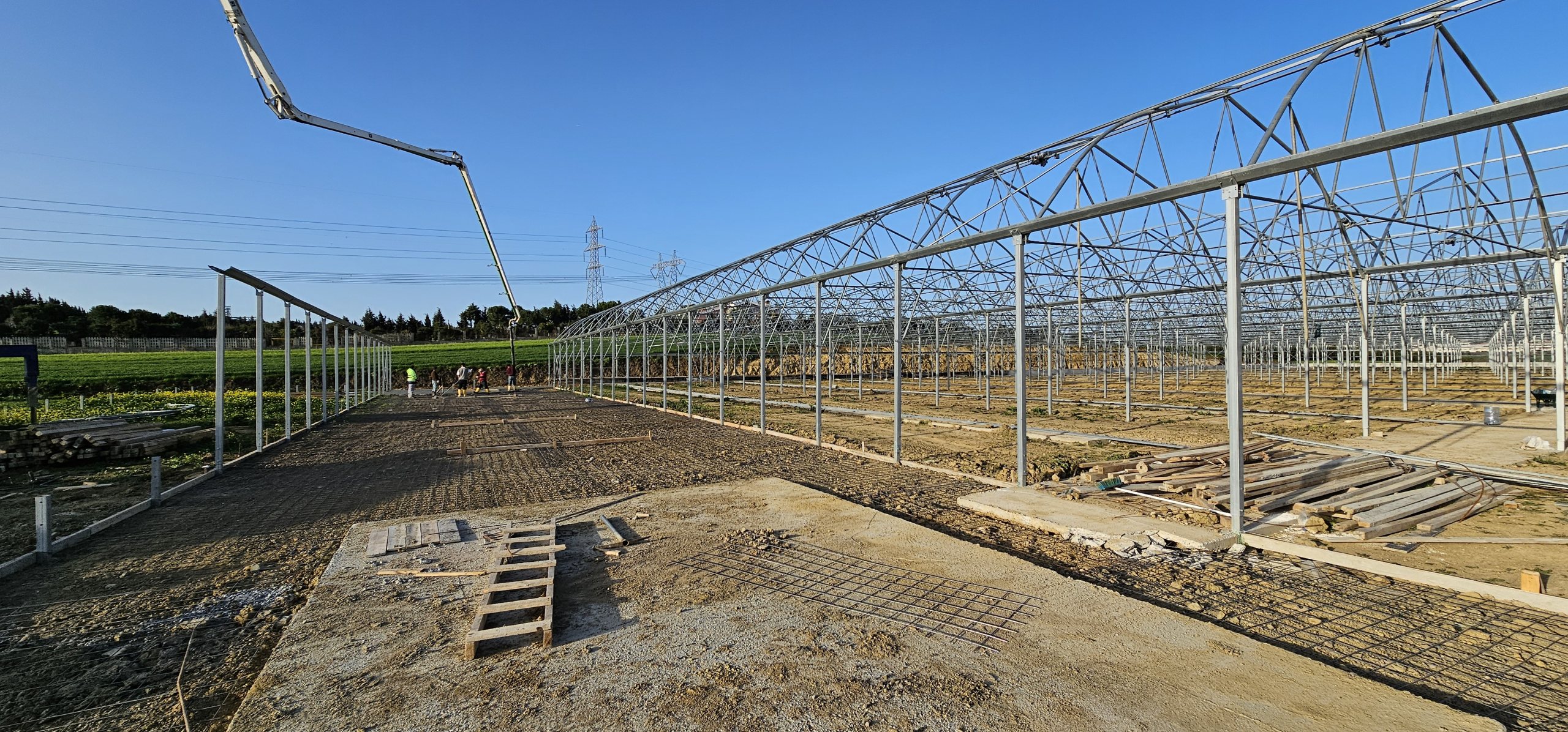 Foundations during the concrete pour