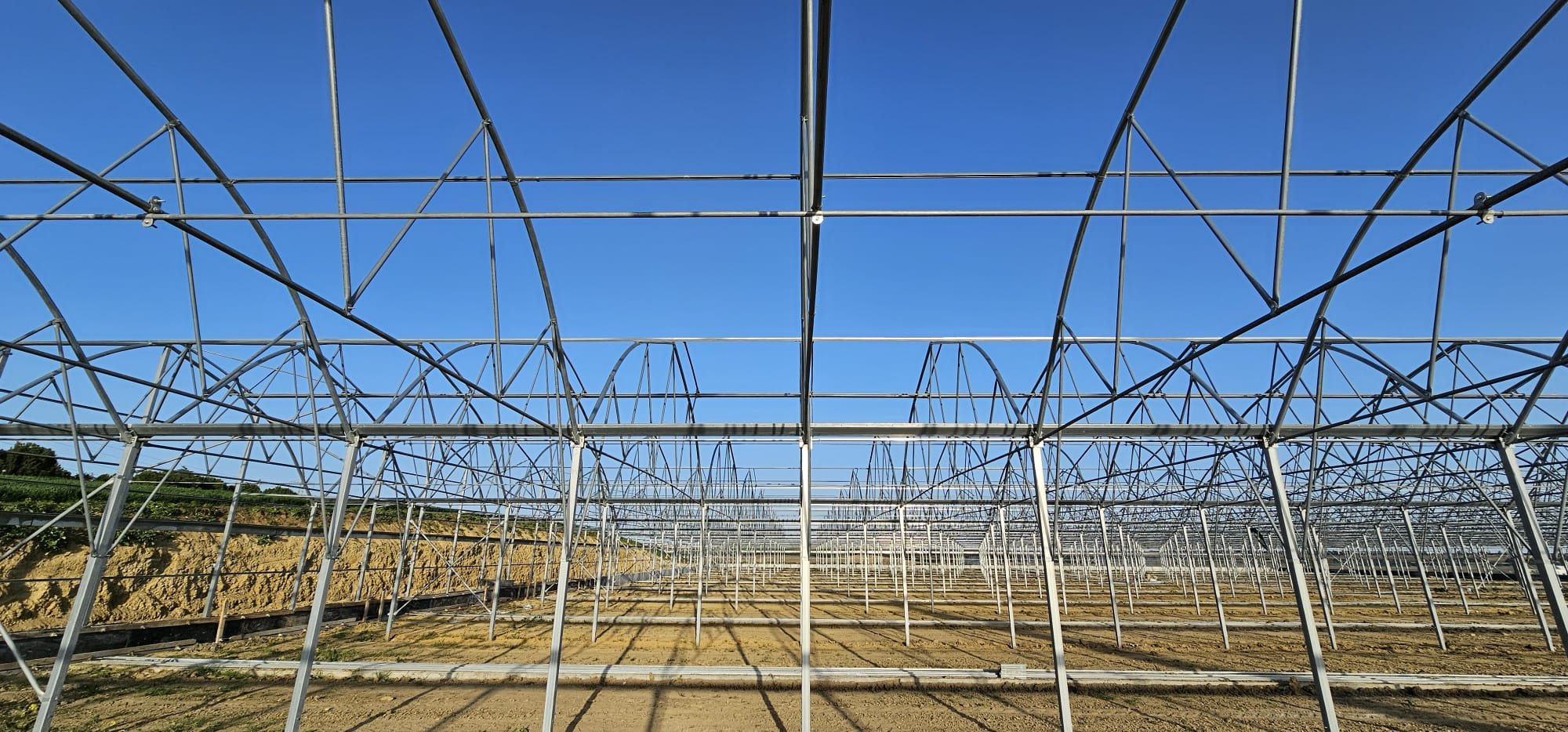 Structural steel against open sky
